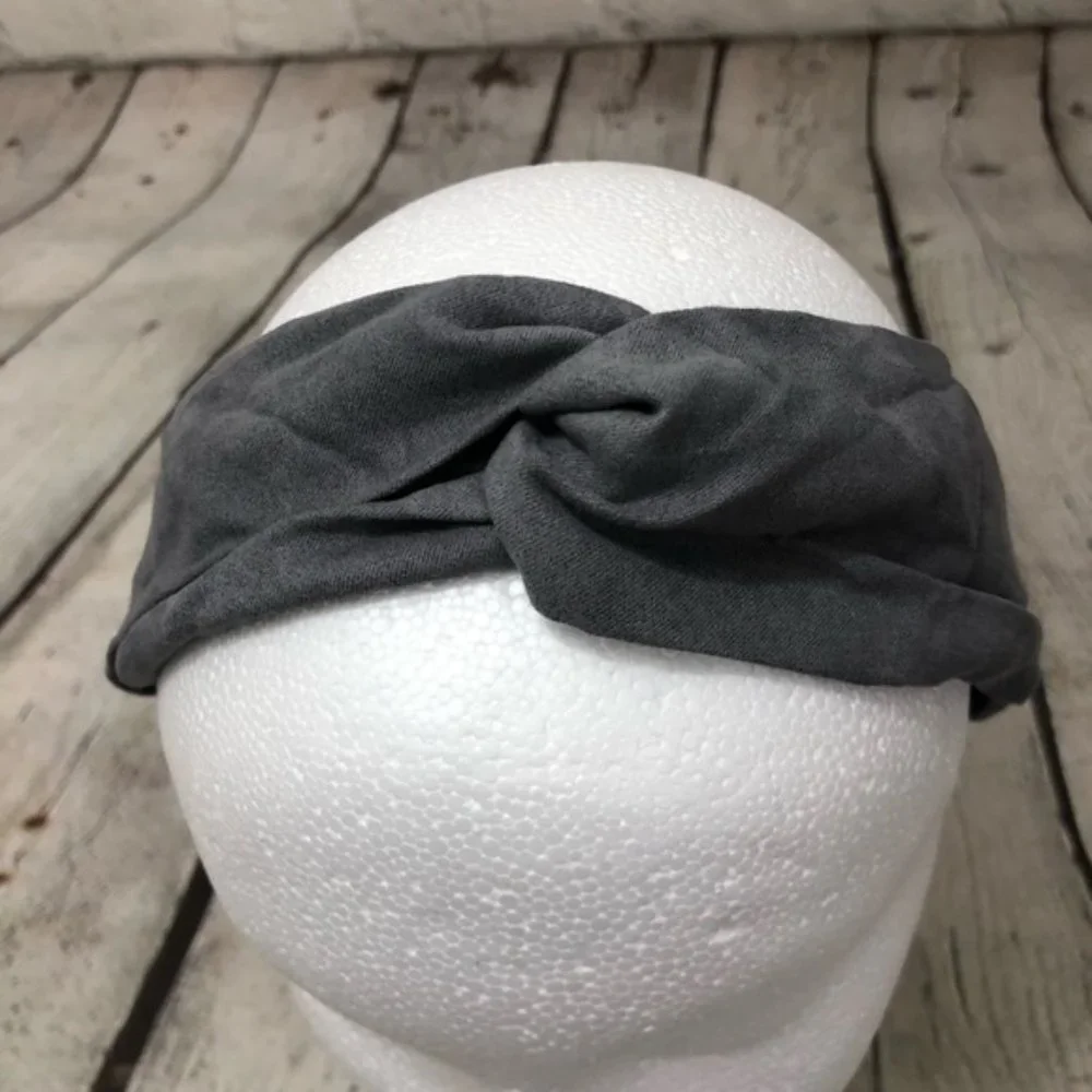 Gray Knotted Boho Headband